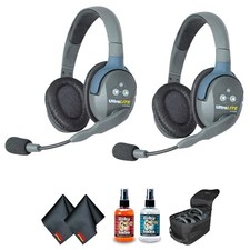 Eartec UL2D UltraLITE 2-Person Headset System USA with 6Ave Heaphone and