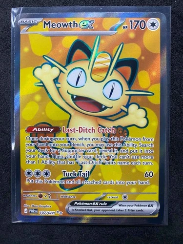 Pokemon Meowth Ex Ultra 107/088 NM Perfect Order PSA 10