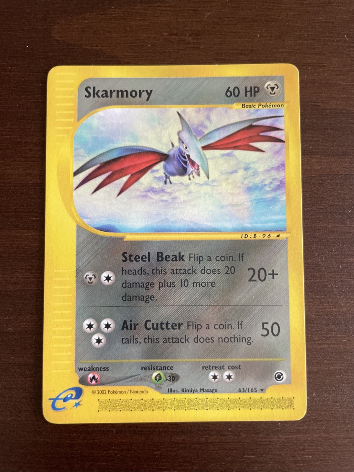 Skarmory 63/165 - Non-Holo Expedition E-Reader Rare Pokemon Card - LP