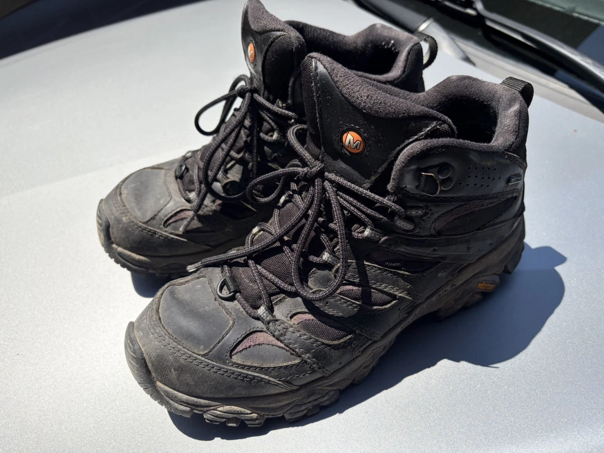 Merrell Boots Men\'s Size 13 Moab Mid Waterproof Hiking Black Leather J99739 Amazon.com: Merrell Men main image 4