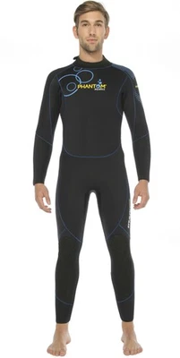 PHANTOM AQUATICS Stealth Men's SuperFlex 7mm Wetsuit, Scuba Diving Cold Water Neoprene Full Suit