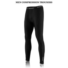 Mens Compression Leggings Gym Sports Training Running Warm Tight Base Layer Pant