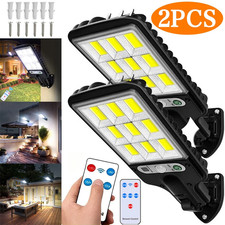 2PCS 6000W LED Solar Street Wall Light PIR Motion Sensor Outdoor GARDEN LAMP