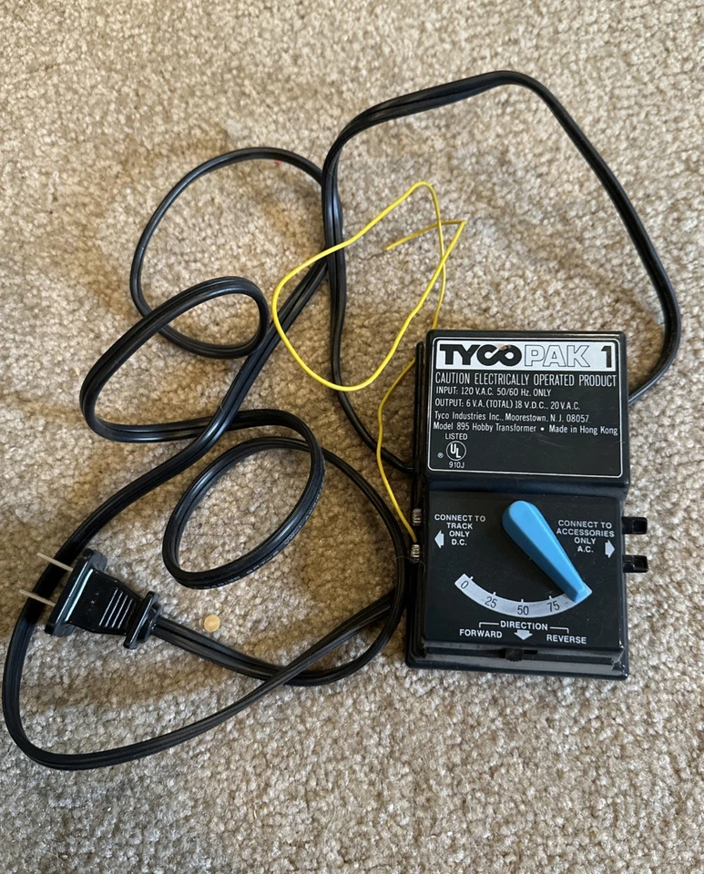 Tyco Electric Train Transformers Battle Set 7430 1985 controlador de tren/pista Foto 4 de 4