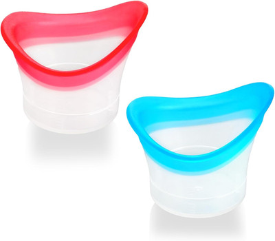 2Pcs Eye Wash Cup Eye Wash Cleaner Kit Silicone Eyes Cleaning Cup for Rinse Port