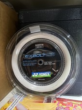 New Yonex EXBOLT 63 White Badminton String Reels. Full 200m Reel - 0.63mm
