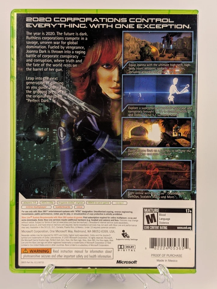 Perfect Dark Zero (Microsoft Xbox 360, 2005)➡️No Manual - Tested - Near Mint 📀! - Image 2 of 4