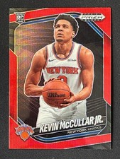 Kevin McCullar Jr. 2024-25 Panini Prizm Black Red Wave Prizm RC #246