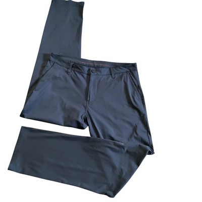 Rhone Commuter Tech Pants 34 Straight Leg Chino Charcoal Knit Performance 34x32