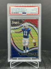 2020 Panini Select Michael Pittman Jr RC Field Level Tri-Color 38/75 PSA 10 #362