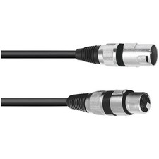 Omnitronic 3022052N XLR audio cable black 3m robust connectors durable design