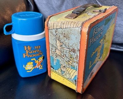 VINTAGE 1975 HANNA-BARBERA HONG KONG PHOOEY CARTOON METAL LUNCHBOX