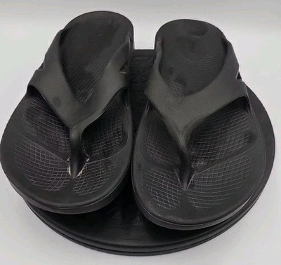 HUHV Flip Flop Recovery Comfort Sandals - Unisex, Black Men's 5 / Women's 7 M