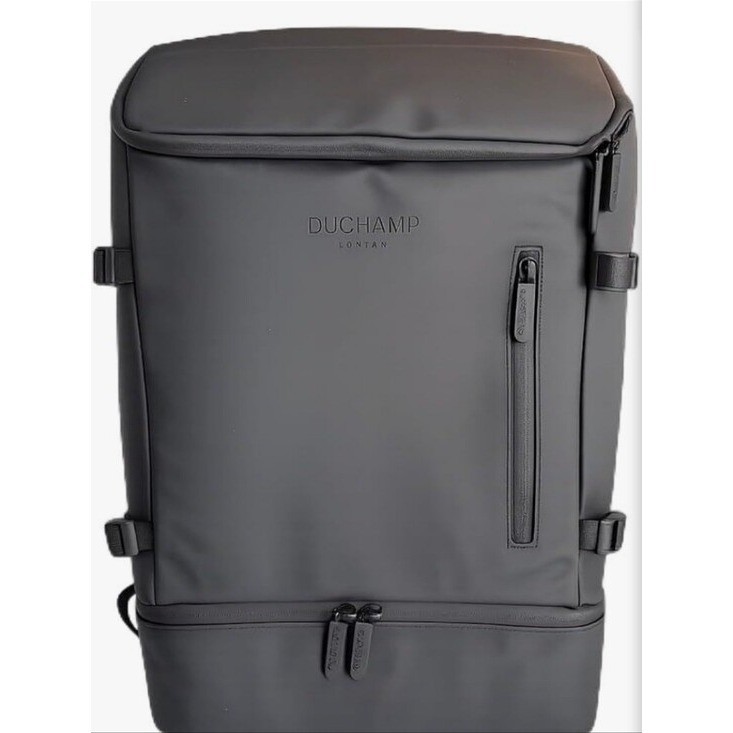 Zaino Duchcamp zaino per laptop borsa da viaggio nero nuovo con etichette