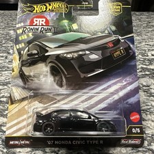 Hot Wheels RONIN RUN 2 '07 HONDA CIVIC TYPE R  0/5 CHASE RARE Protector