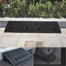 2 X Rubber Kerb Ramps Driveway Car Vehicle Threshold Ramp Curb Ramp Best Seller