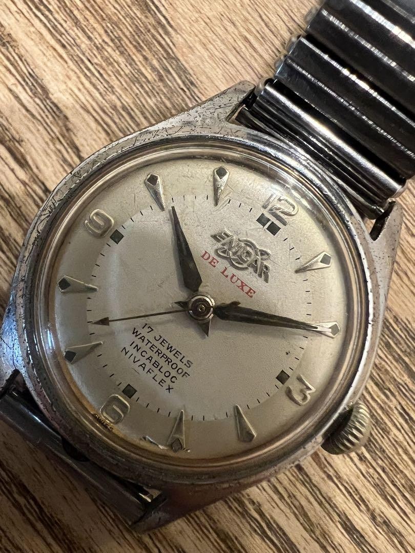 ENICAR DE LUXE Vintage Manual Watch 17 Jewels Waterproof Classic