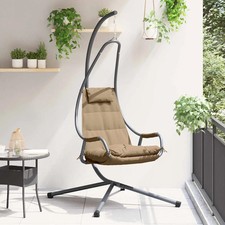 Sedia uovo sospesa Acciaio Dondolo portico del Relax Posto esterno vidaXL