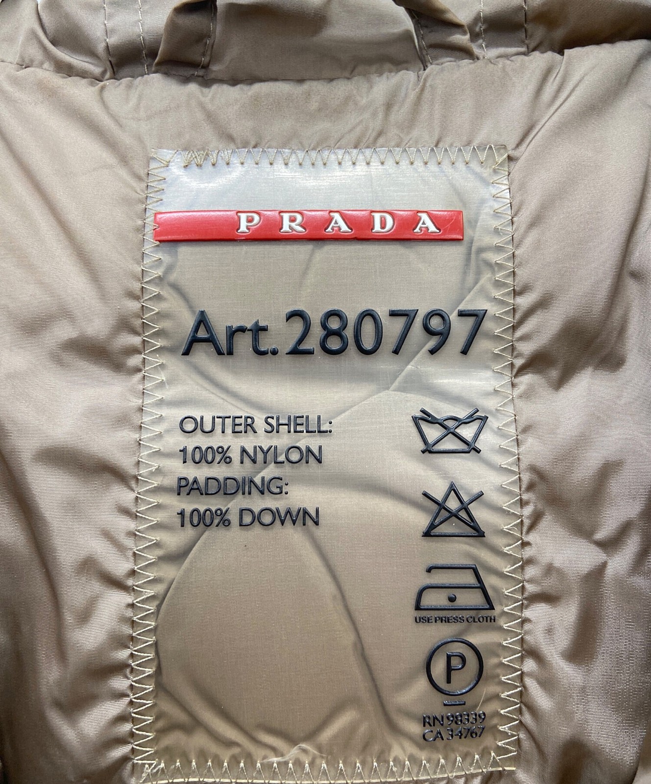 PRADA Down Jacket/ Beige/ Size: 38 - image 3