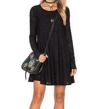 Show Me Your Mumu Tyler Lace Tunic Dress with Long Sleeves, Size Medium