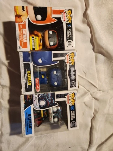 Funko Pop Batman  Orange Batman #01 Lot of 3 #493 And #409