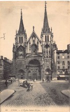 C232 France Lyon L Eglise Saint  Nizier   vintage postcard