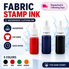 Stamp Waterproof Ink Refill / clothing ink  (Black/Blue/Red/Green/Orange)