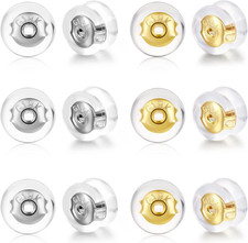 Earring Backs,18K Gold Silicone Earring Backs for Studs/Droopy Ears Heavy Earrin