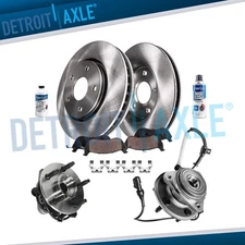 4WD Front Brake Rotors Pads Wheel Bearing Hub for 03-09 Ford Ranger Mazda B4000