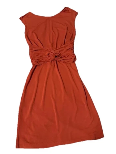 Abito donna Burberry London rosso corallo midi taglia M L UK10 USA8 ITA42 175 88A