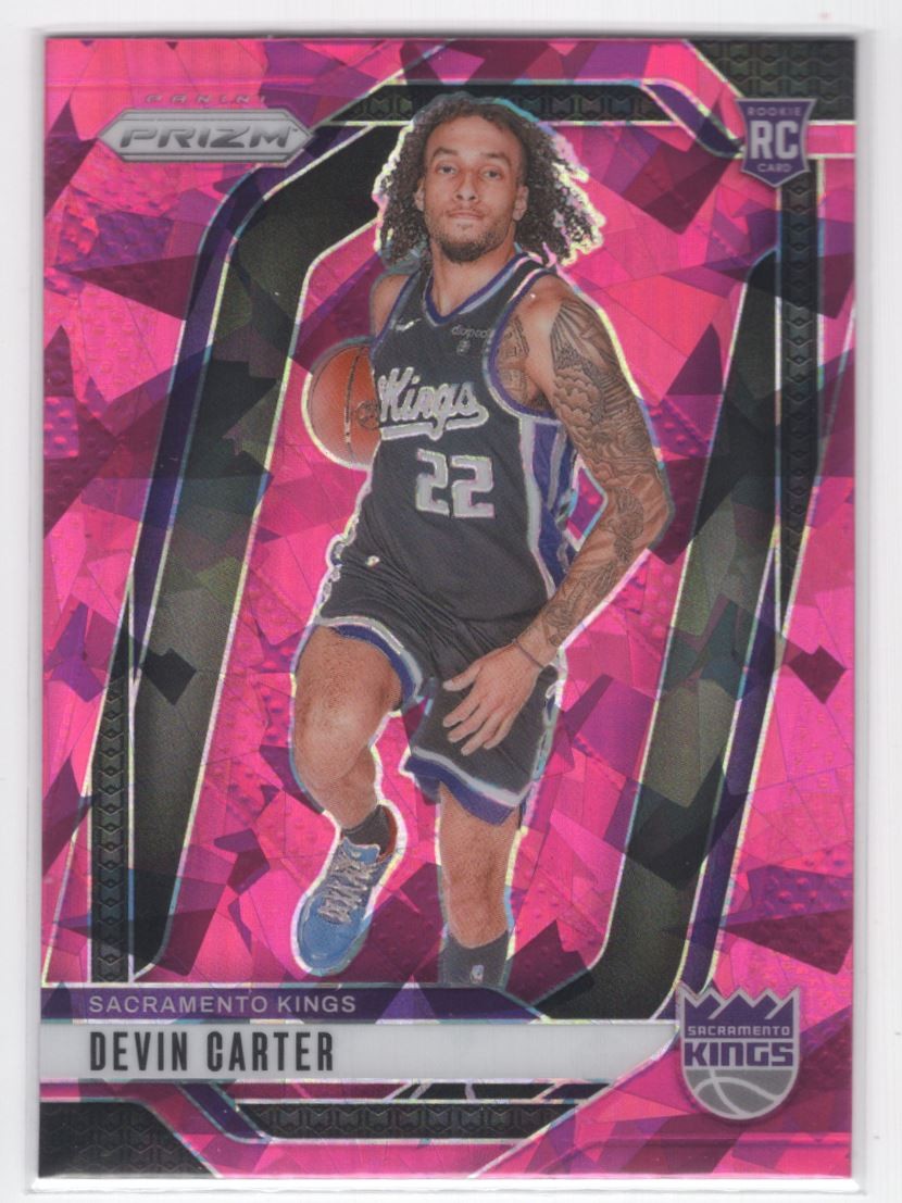 #231 2024-25 Panini Prizm Pink Ice Devin Carter Rookie Sacramento Kings