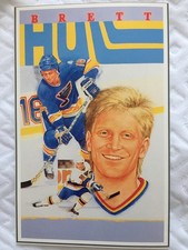 1992 Allan Kaye's BRETT HULL Jumbo Oversized Card #8 St. Louis Blues