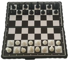 Folding Can Play Pocket Chess Magnetic Chess Mini Portable Folding With Board C