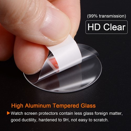 5pcs 33.5mm HD Anti-Scratch High AL Tempered Glass Watch Glass Screen Protectors - Photo 6 sur 7