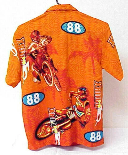 CAMISA MOTO DIRT BIKE NARANJA ABOTONADA HOMBRE XR1100 88 J/E/T STRTWR MEDIANA Foto 2 de 4