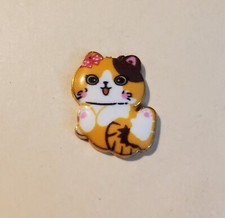 Yellow Sitting Cat Magnetic Needle Minder Cross Stitch Embroidery