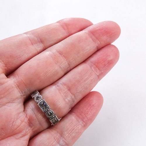 925 Sterling Silver Geometric Ring DQCZ QVC Diamonique Crystal Size UK L/US 5.5 - Picture 2 of 13