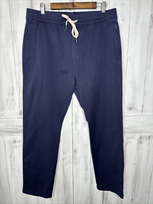 NWT RHONE NAVY BLUE EVERYDAY TWILL OFF HOURS DRAWSTRING ELASTIC WAIST PANTS XL