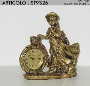 Orologio da Tavolo stile antico barocco statua decoro floreale clock ST9322
