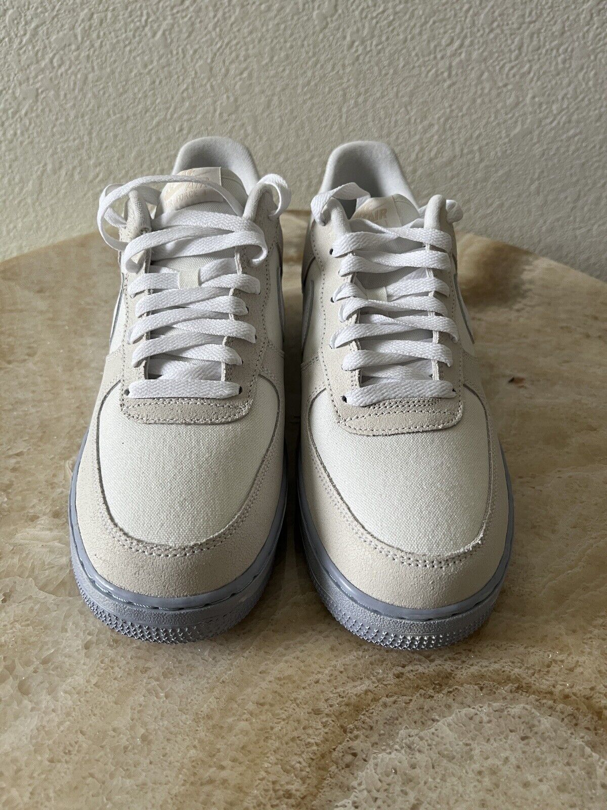 Nike Sportswear AIR FORCE 1 07 - Trainers - summit white/white/blue whisper/football  grey/sanddrift/off-white 