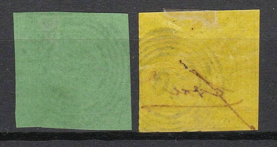 Baden 1853/54 ☀ Michel Nr. 6/7 - 45 Euro ☀ Used - Image 2 of 2