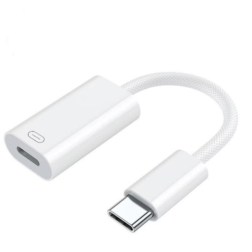 Tipo-C USB C a Lightning, Adaptador, Transferencia de Datos, Carga, Cable Jack Audio Ca - Imagen 4 de 4
