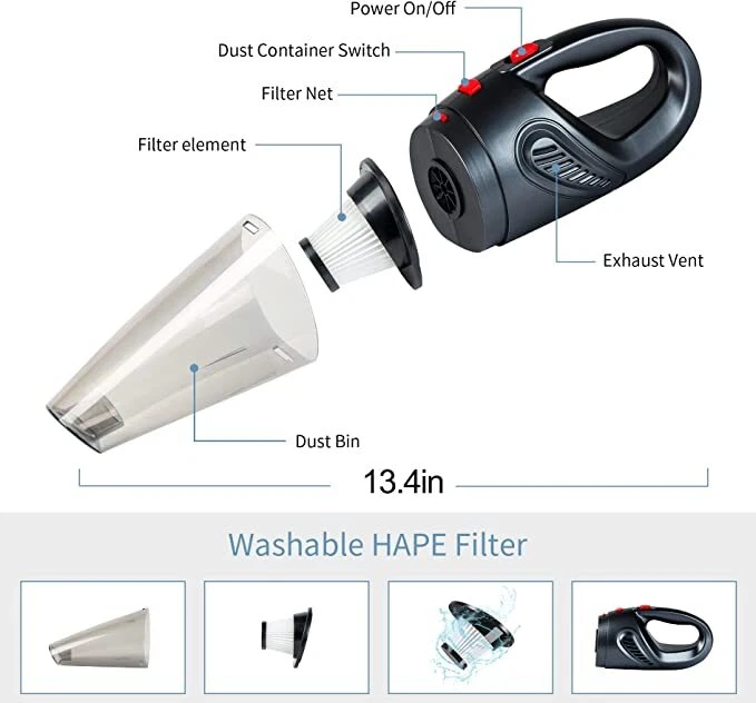 Vacuum Cleaner Cordless Handheld Car Home Wet & Dry High Power - Image 3 of 4