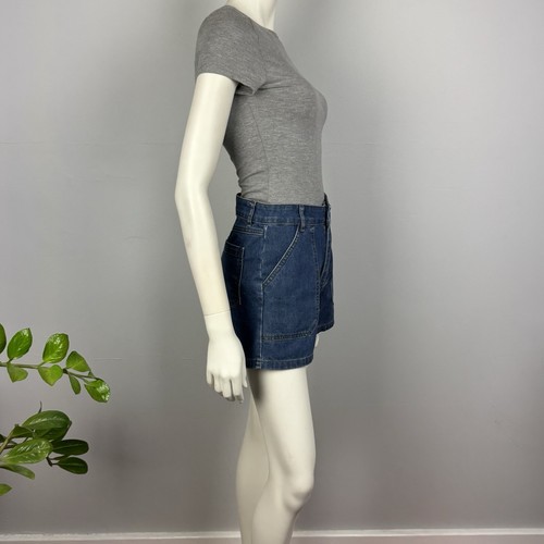 Princess Highway Size 8 Denim Jean Shorts Blue Pockets Belt Loops Casual Women - Foto 9 di 12