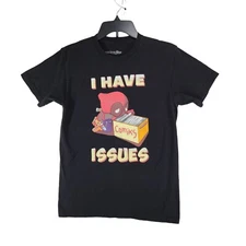 Marvel Shirt SZ S Unisex Teen Deadpool I Have Issues Cotton Short Sleeve Graphic
