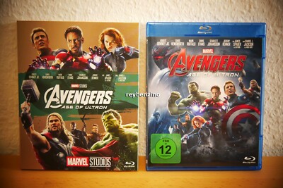 AVENGERS AGE OF ULTRON BLU-RAY DEUTSCH - WIE NEU - IM SCHUBER SLIP MCU MARVEL
