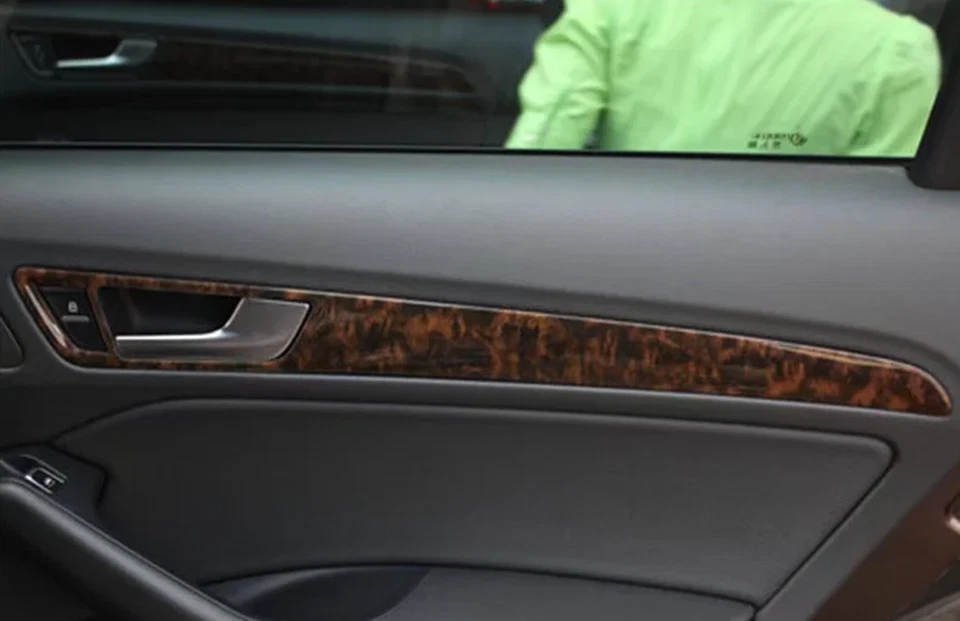 Kit de cubierta interior de coche de grano de madera de ágata de 6 piezas para Audi Q5 2010-2018 Foto 4 de 4