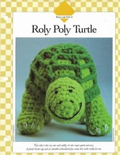 NEW ROLY POLY TURTLE STUFF ANIMAL TOY VANNA'S CLUB CROCHET PATTERN INSTRUCTIONS