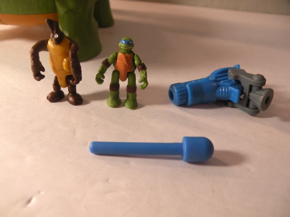 Tortugas Ninja Adolescentes Mutantes Micro Mutantes Leo's Dojo Leonardo Ambas Figuras Foto 2 de 4