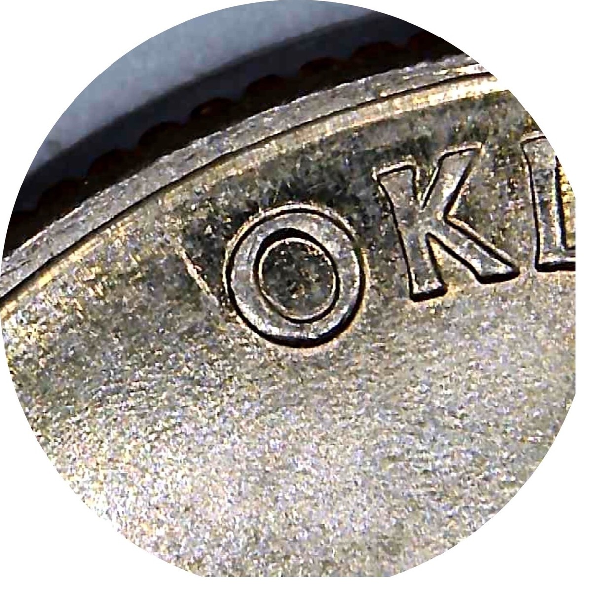 2008 D Oklahoma State Quarter Cracks on Reverse Error, DDO